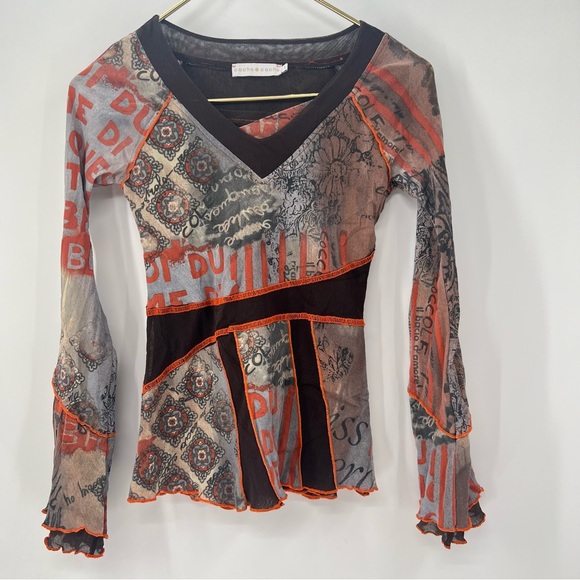 Cache Tops - Cache Cop Copine Women's multi Shirt Vintage y2k 2000s girly gothic fairy